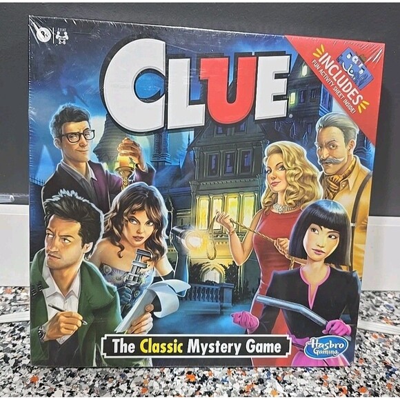 CLUE - The Classic Mystery Board Game by Hasbro - New Sealed - Picture 1 of 2